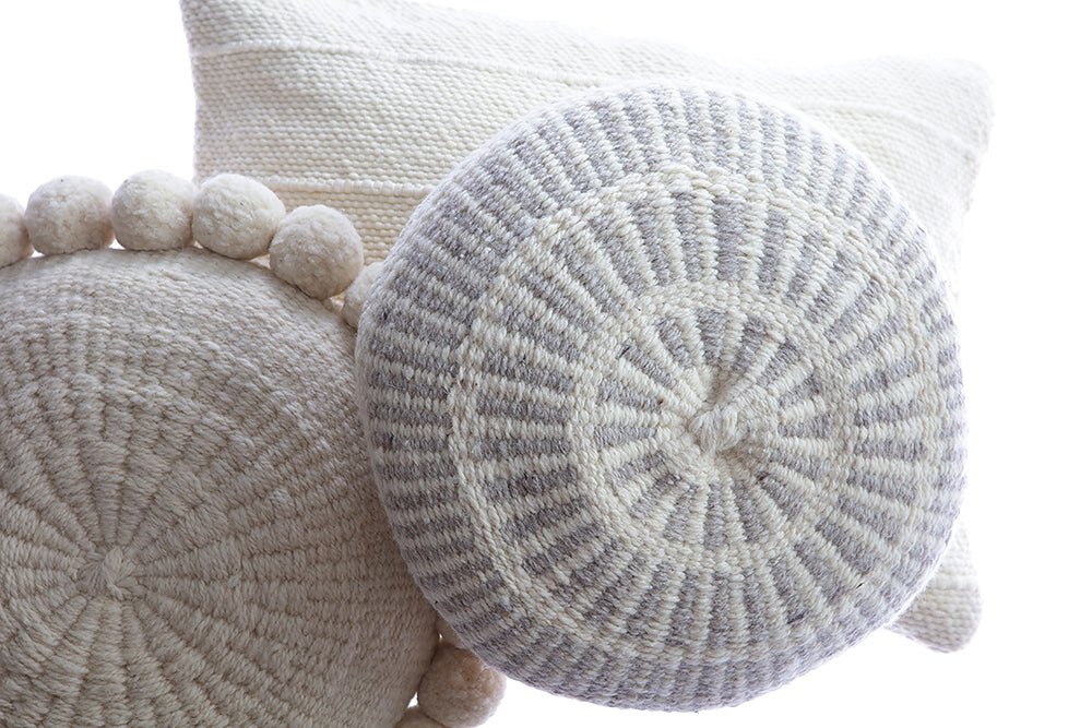 Boho Pom Pom Textured Throw Pillow - Image 5